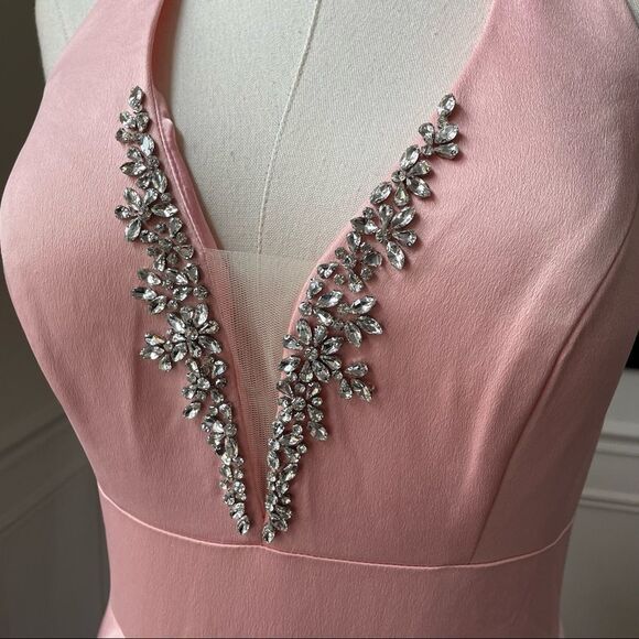 Glow Pink Princess Prom Drew Formal Gown Rhinestone 10 - Picture 3 of 10